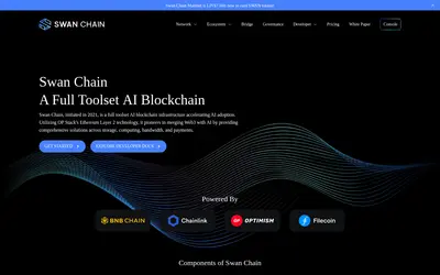 Website screenshot of Swan Chain (2026-04-25)