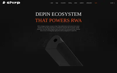 Website screenshot of Chirp Token (2026-05-20)