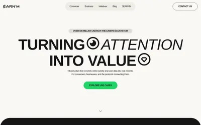 Website screenshot of Earnm (2026-05-21)