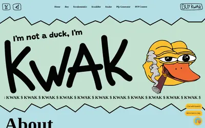 Website screenshot of KWAK (2026-04-26)