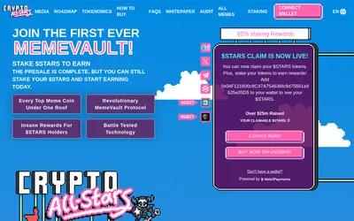 Website screenshot of STARS (2026-04-25)