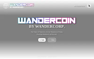 Website screenshot of WANDER (2026-05-22)