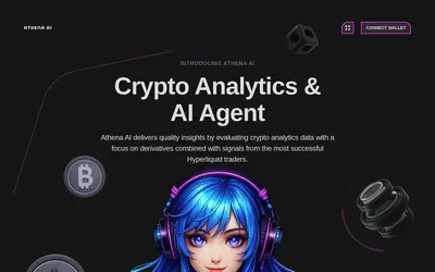 Website screenshot of Athena by Virtuals (2026-04-25)