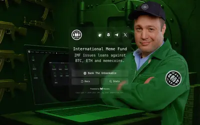 Website screenshot of International Meme Fund (2026-04-25)