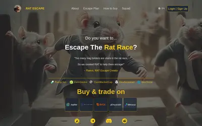 Website screenshot of RAT Escape (2026-04-21)