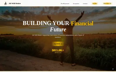 Website screenshot of All Will Retire (2026-05-26)
