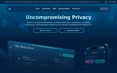 Website screenshot of Beam (2026-04-25)