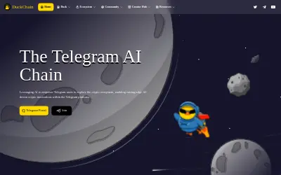 Website screenshot of DuckChain Token (2026-05-26)