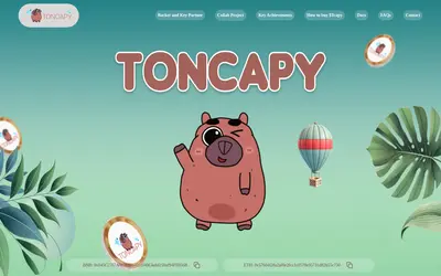 Website screenshot of TonCapy (2026-05-22)