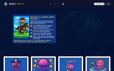 Website screenshot of JellfFishCoin (2026-04-26)