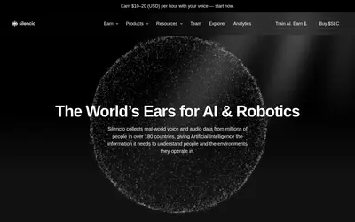 Website screenshot of Silencio (2026-04-20)