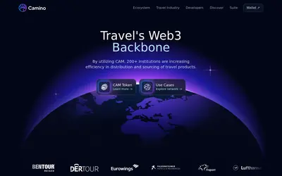 Website screenshot of Camino Network (2026-04-25)