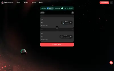 Website screenshot of Orbiter Finance (2026-04-25)