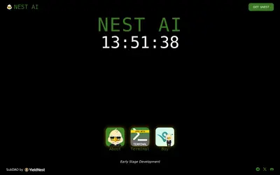 Website screenshot of Nest AI by Virtuals (2026-05-20)
