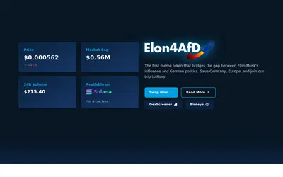 Website screenshot of Elon4AfD (2026-05-22)