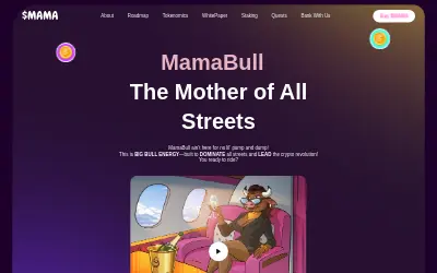 Website screenshot of MamaBull (2026-05-27)