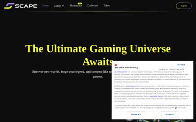 Website screenshot of 5th Scape (2026-04-25)