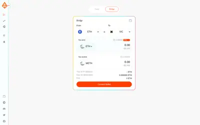Website screenshot of Viction Bridged USDT (2026-04-25)