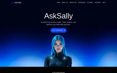 Website screenshot of Sally A1C (2026-04-25)
