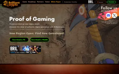Website screenshot of Brilliant Crypto Token (2026-05-27)