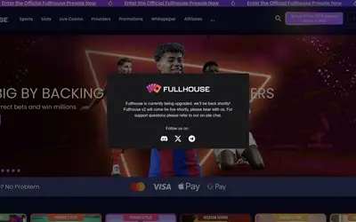 Website screenshot of Fullhouse.gg (2026-04-25)
