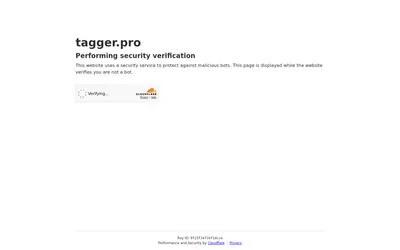 Website screenshot of TAGGER (2026-04-26)