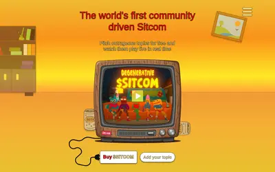 Website screenshot of degenerative SITCOM (2026-05-21)