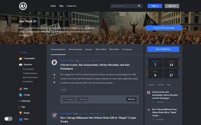 Website screenshot of Musk It (2026-04-21)
