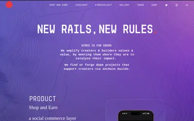 Website screenshot of Dimes (2026-04-25)