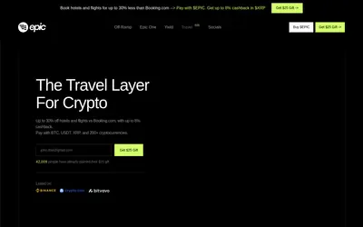 Website screenshot of Epic Chain (2026-05-21)