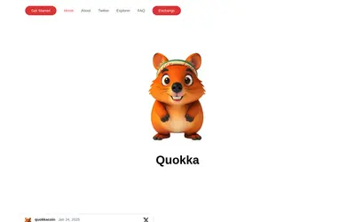 Website screenshot of Qkacoin (2026-04-25)
