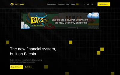 Website screenshot of SatLayer (2026-05-20)