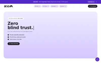 Website screenshot of AR.IO Network (2026-04-25)