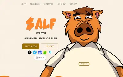 Website screenshot of ALF TOKEN (2026-05-20)