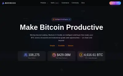 Website screenshot of Bedrock (2026-05-27)