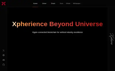 Website screenshot of Xphere (2026-06-02)