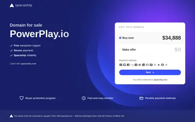 Website screenshot of Power Play (2026-04-26)