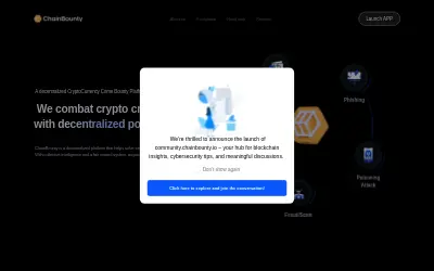 Website screenshot of ChainBounty (2026-06-02)