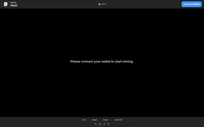 Website screenshot of Hash coin (2026-05-22)