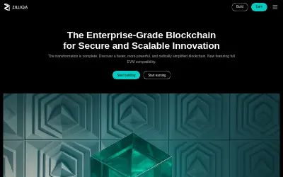 Website screenshot of Zilliqa (2026-05-23)