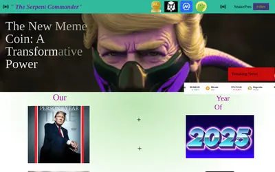 Website screenshot of Sna-King Trump (2026-04-20)