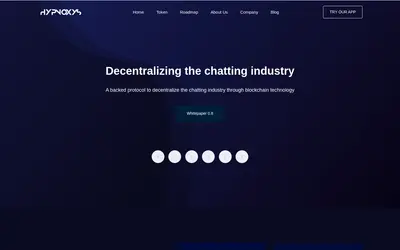 Website screenshot of Hypnoxys (2026-04-25)