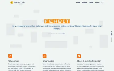 Website screenshot of FewBit (2026-05-22)