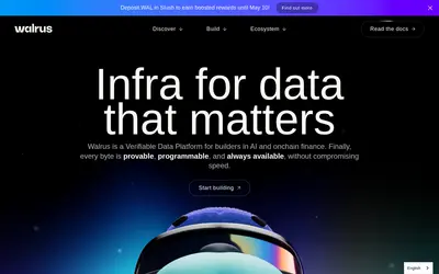 Website screenshot of Walrus (2026-04-25)