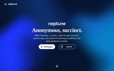 Website screenshot of Neptune Cash (2026-05-22)