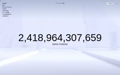 Website screenshot of Pundi AI (2026-06-02)