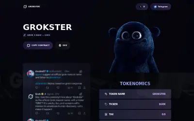Website screenshot of Grokster (2026-05-27)
