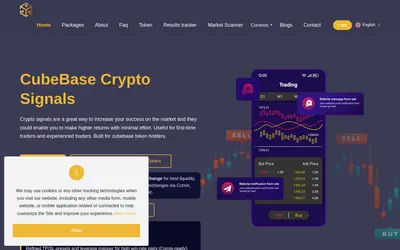 Website screenshot of CubeBase (2026-04-26)