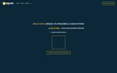 Website screenshot of Bigcoin (2026-04-25)