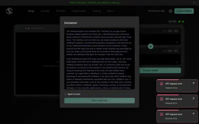 Website screenshot of Solar Dex (2026-05-22)